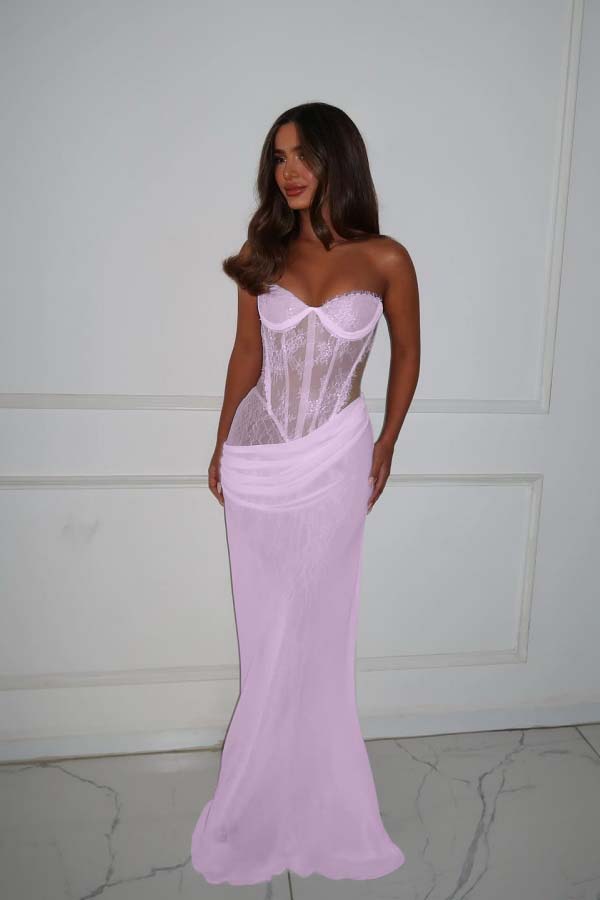 Mermaid Prom Dress Sleeveless Sweetheart Formal Dress With Lace Appliques