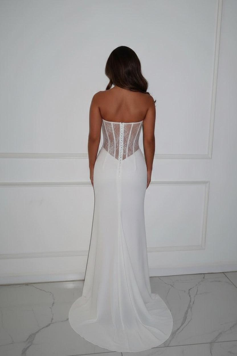 Mermaid Prom Dress Sleeveless Sweetheart Formal Dress With Lace Appliques