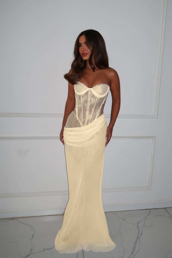 Mermaid Prom Dress Sleeveless Sweetheart Formal Dress With Lace Appliques