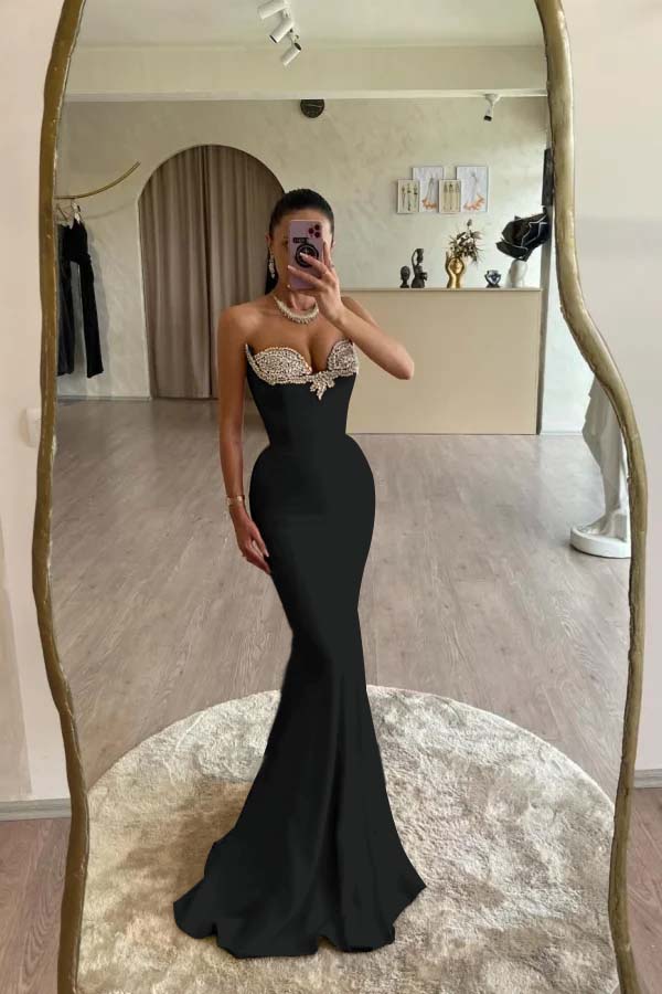 Mermaid Prom Dress Sweetheart Beaded Formal Dress