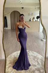 Mermaid Prom Dress Sweetheart Beaded Formal Dress