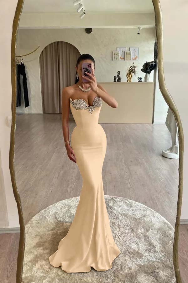 Mermaid Prom Dress Sweetheart Beaded Formal Dress