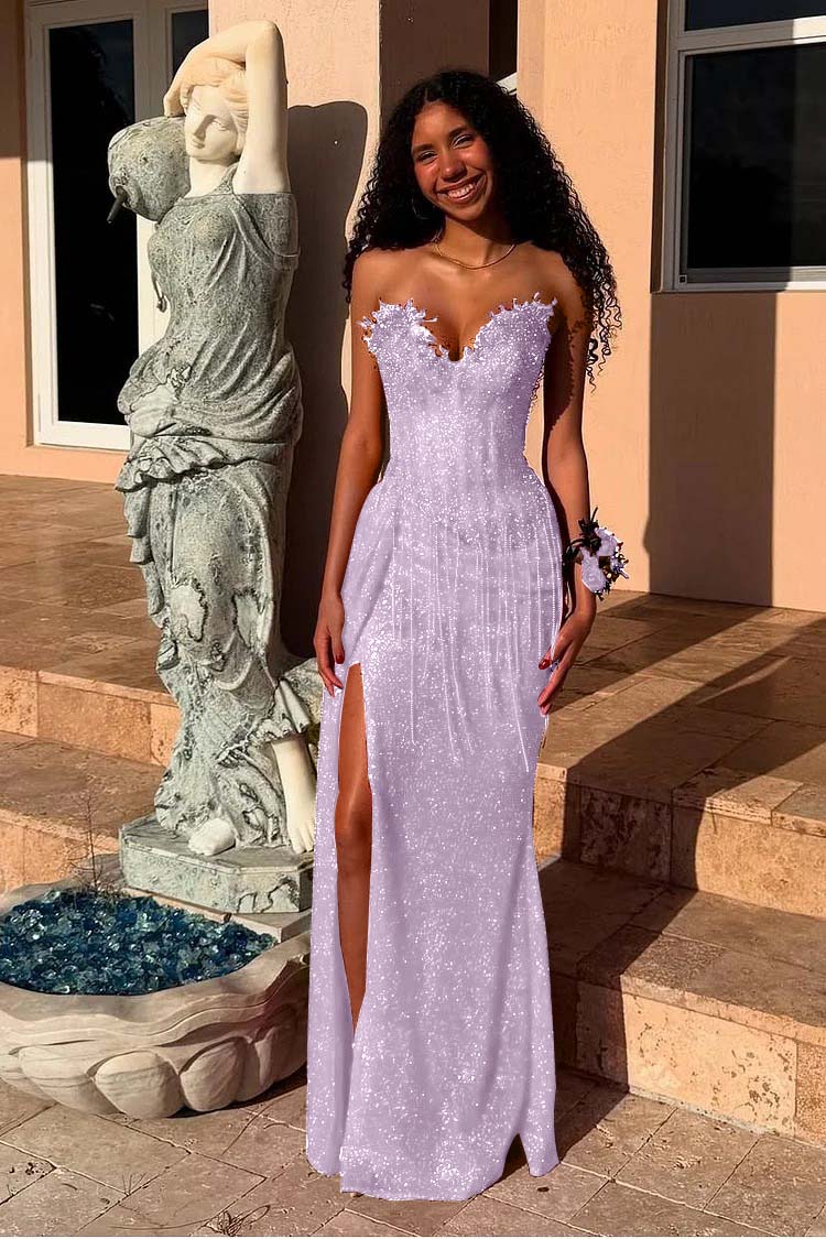 Mermaid Prom Dress Sweetheart Sleeveless Beaded Formal Dress