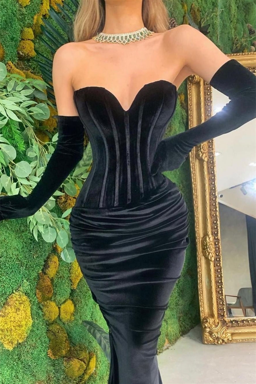 strapless open back dress Jaimie Strapless Corset Bow A-Line Party Dress