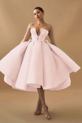 Mint Green Homecoming Dress Strapless Sleeveless A Line Cocktail Dress With Ruffles