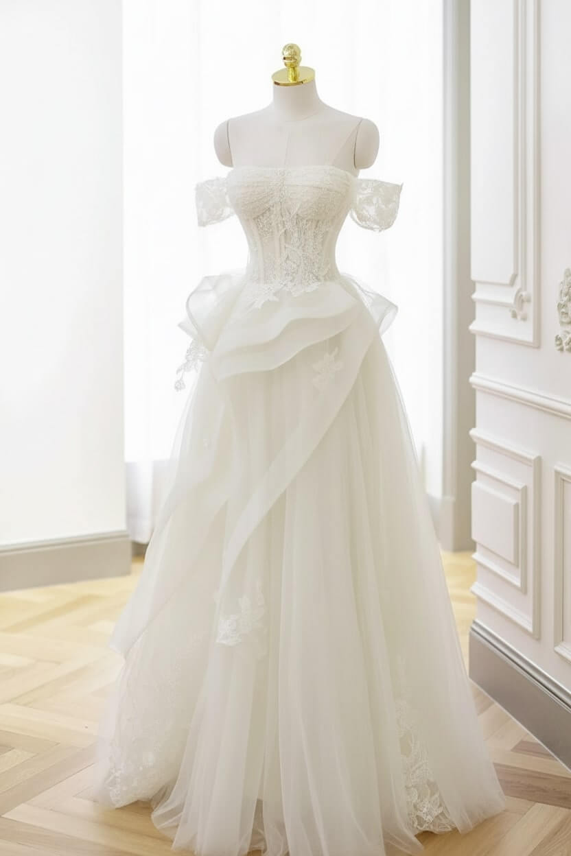 Mint Green Prom Dress Tulle Lace Long Elegant Corset Formal Party Evening Dress