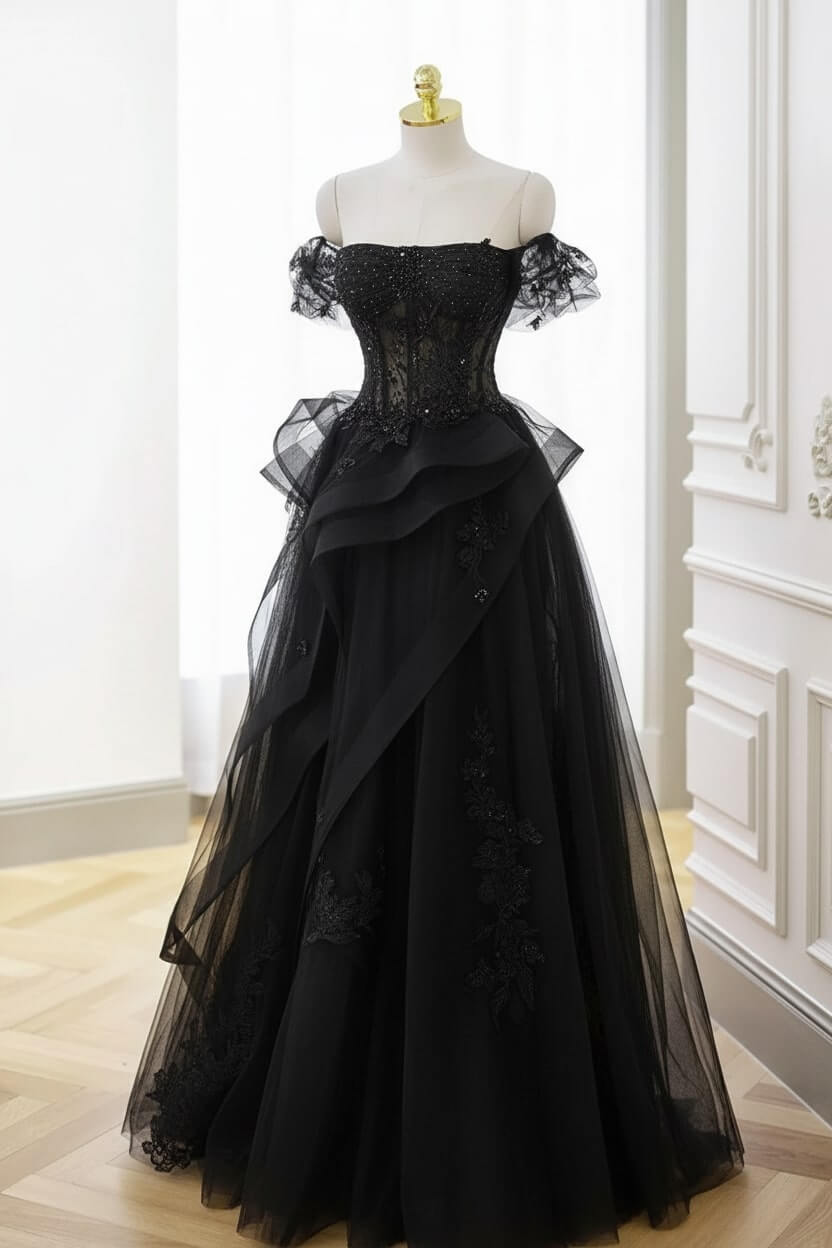 Mint Green Prom Dress Tulle Lace Long Elegant Corset Formal Party Evening Dress