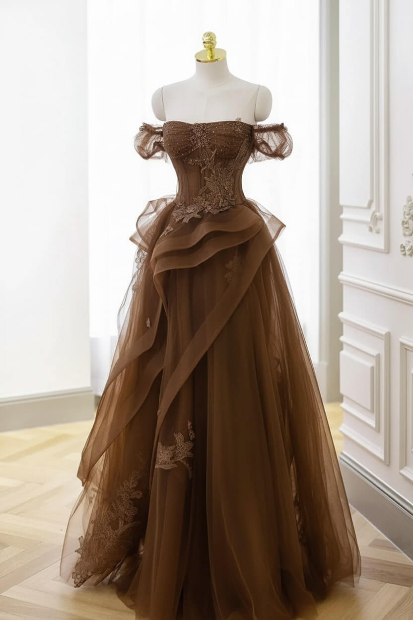 Mint Green Prom Dress Tulle Lace Long Elegant Corset Formal Party Evening Dress