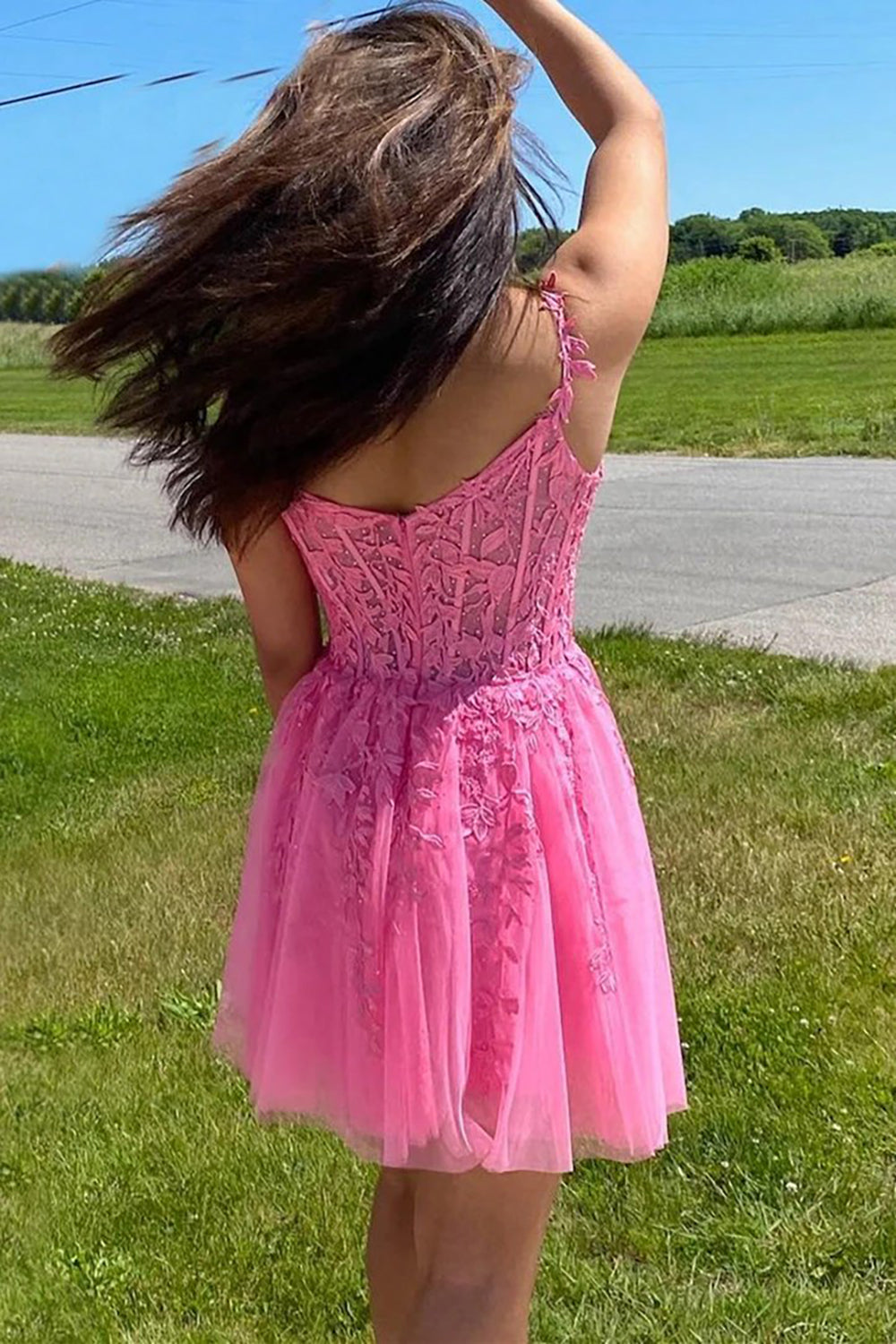 Mint Homecoming Dress Backless Short Cocktail Dresses with Appliques