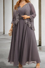 Mother of the Bride A Line Dresses Featuring Applique & Sequins
