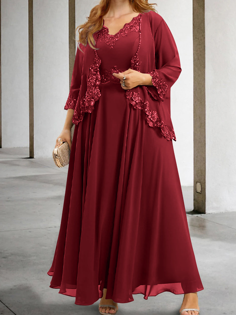 Mother of the Bride A Line Dresses Featuring Applique & Sequins
