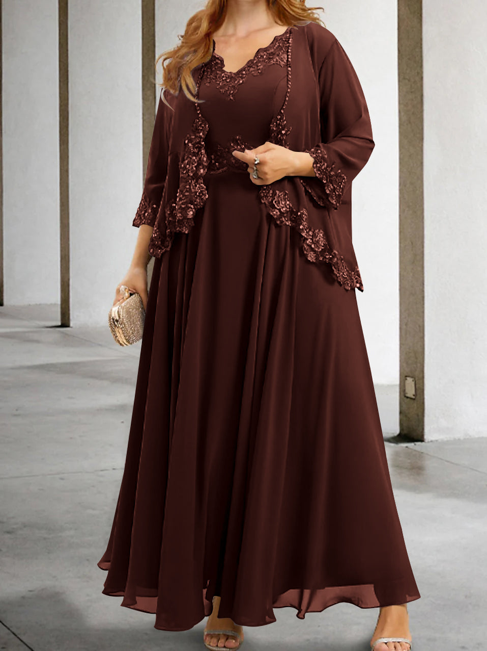 Mother of the Bride A Line Dresses Featuring Applique & Sequins