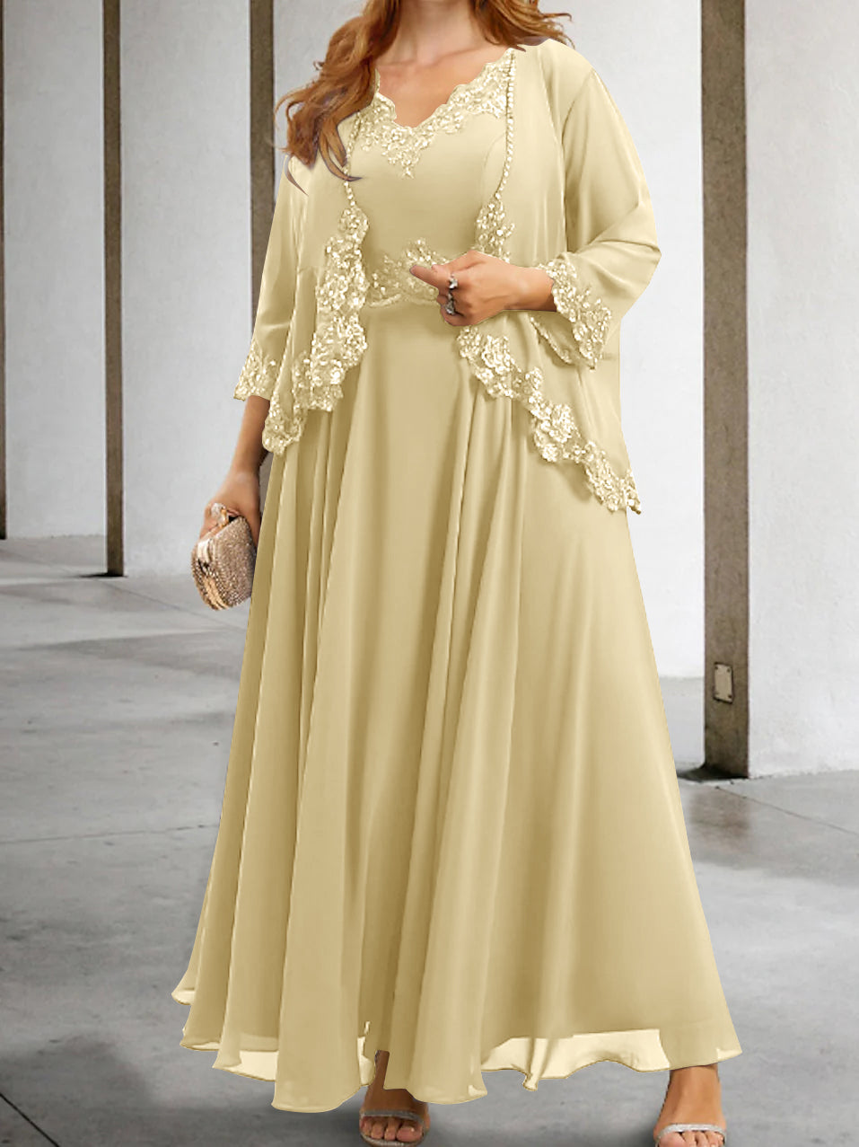 Mother of the Bride A Line Dresses Featuring Applique & Sequins