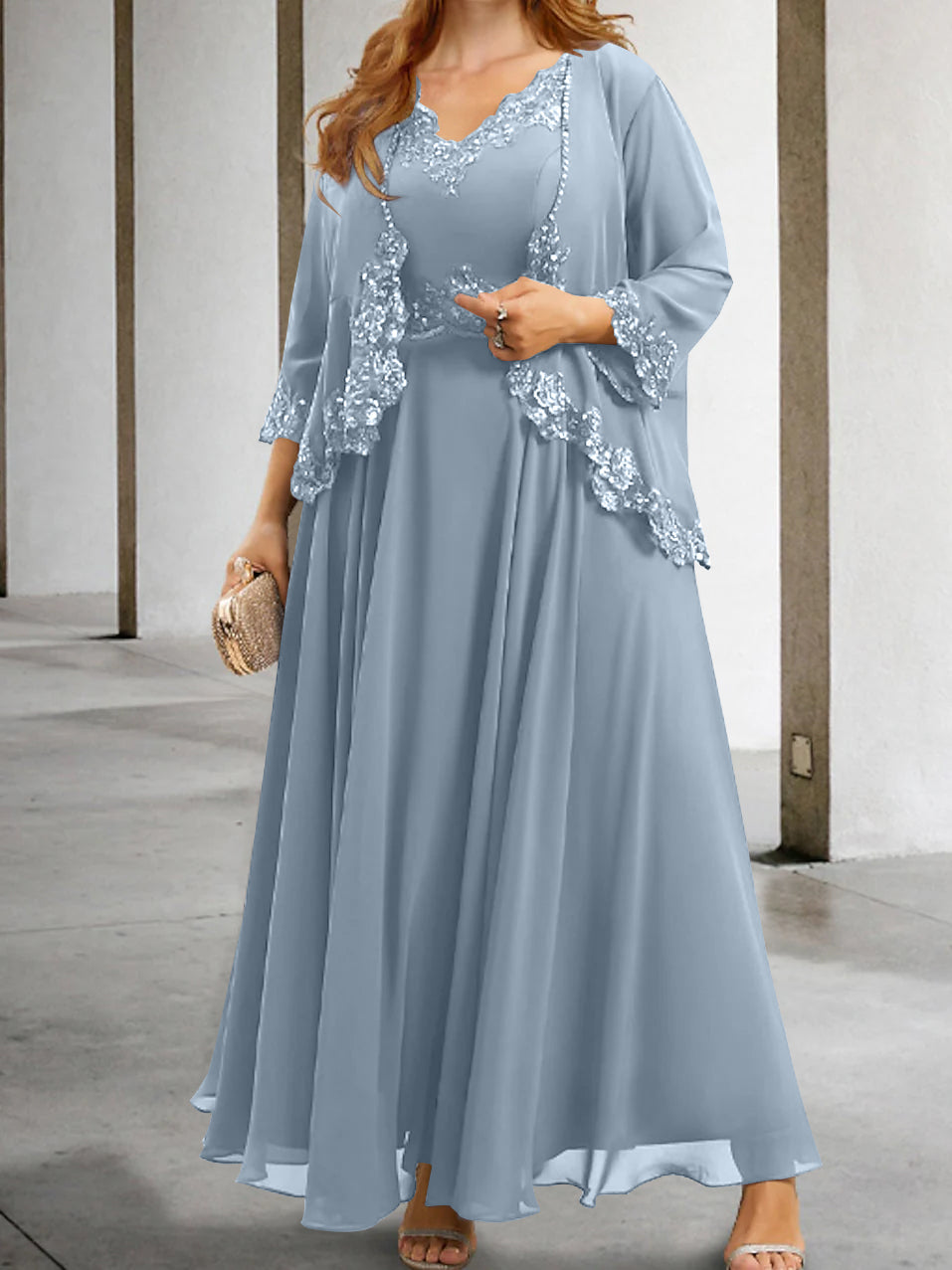 Mother of the Bride A Line Dresses Featuring Applique & Sequins