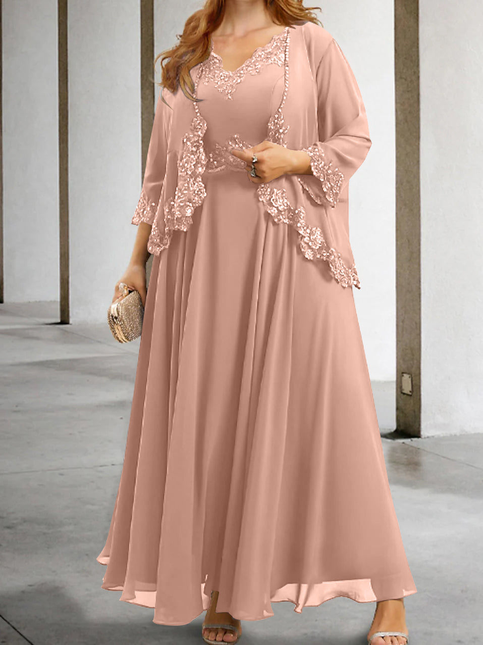 Mother of the Bride A Line Dresses Featuring Applique & Sequins