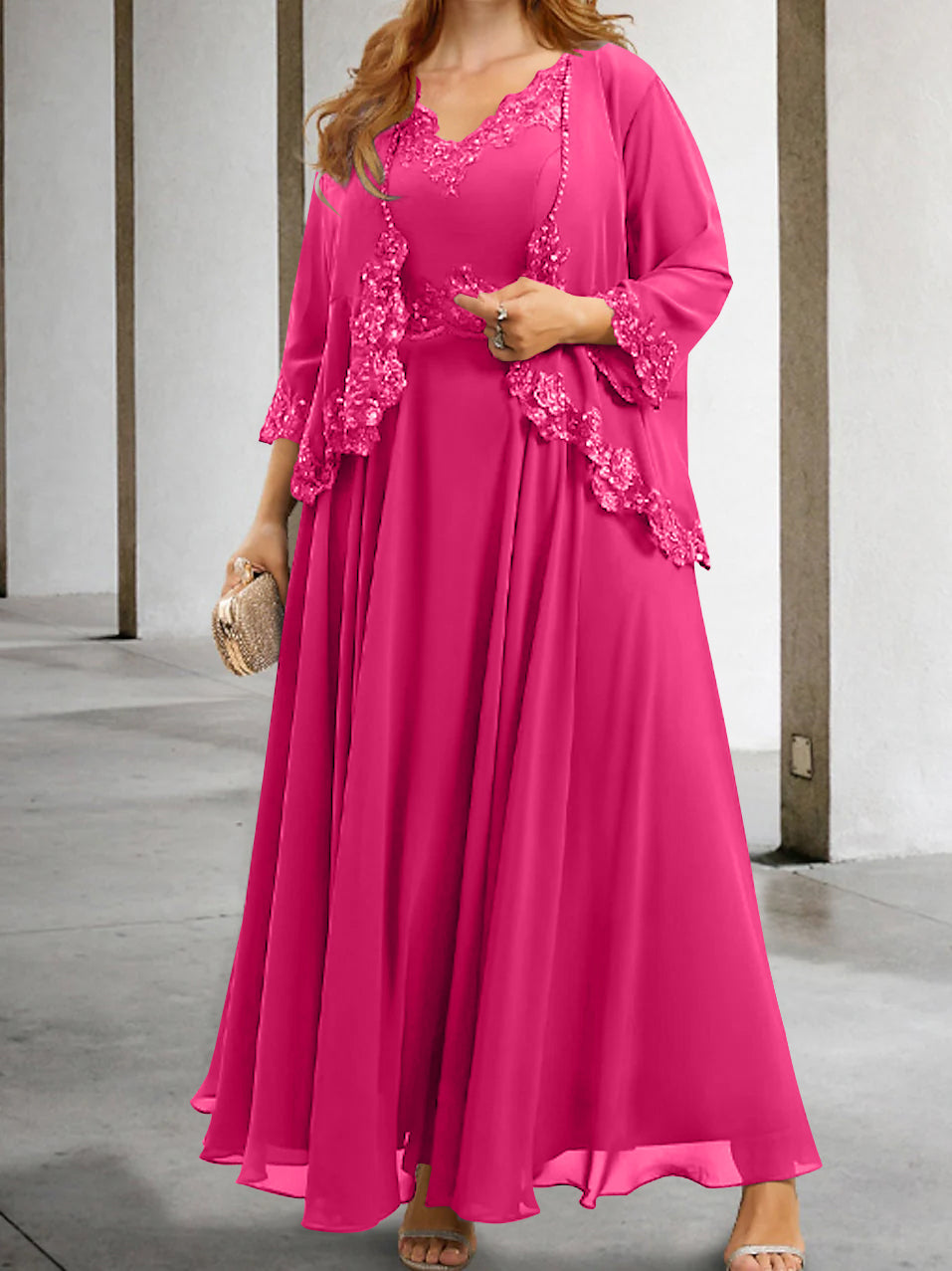 Mother of the Bride A Line Dresses Featuring Applique & Sequins