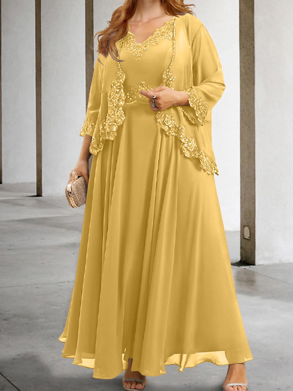 Mother of the Bride A Line Dresses Featuring Applique & Sequins