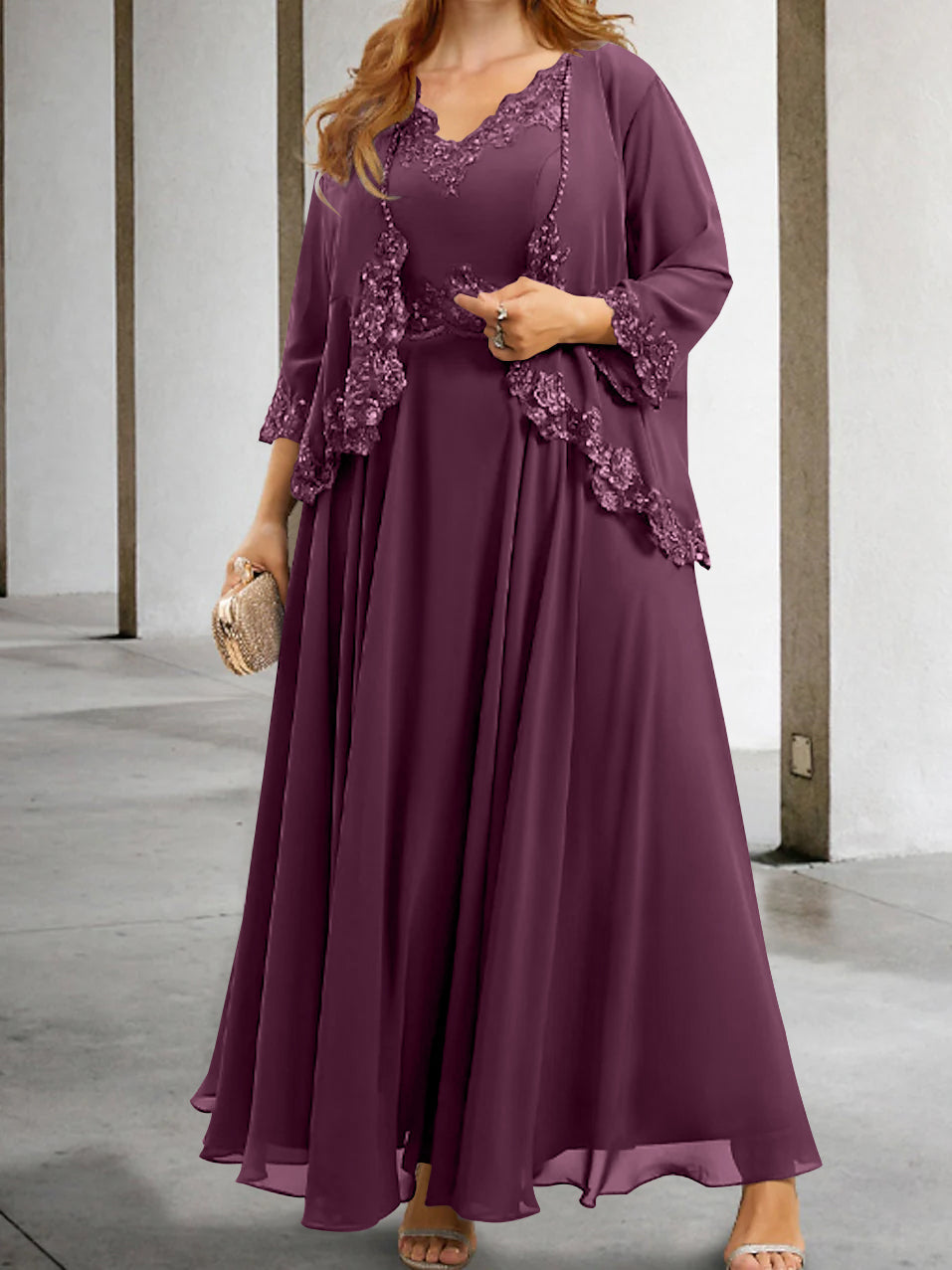Mother of the Bride A Line Dresses Featuring Applique & Sequins