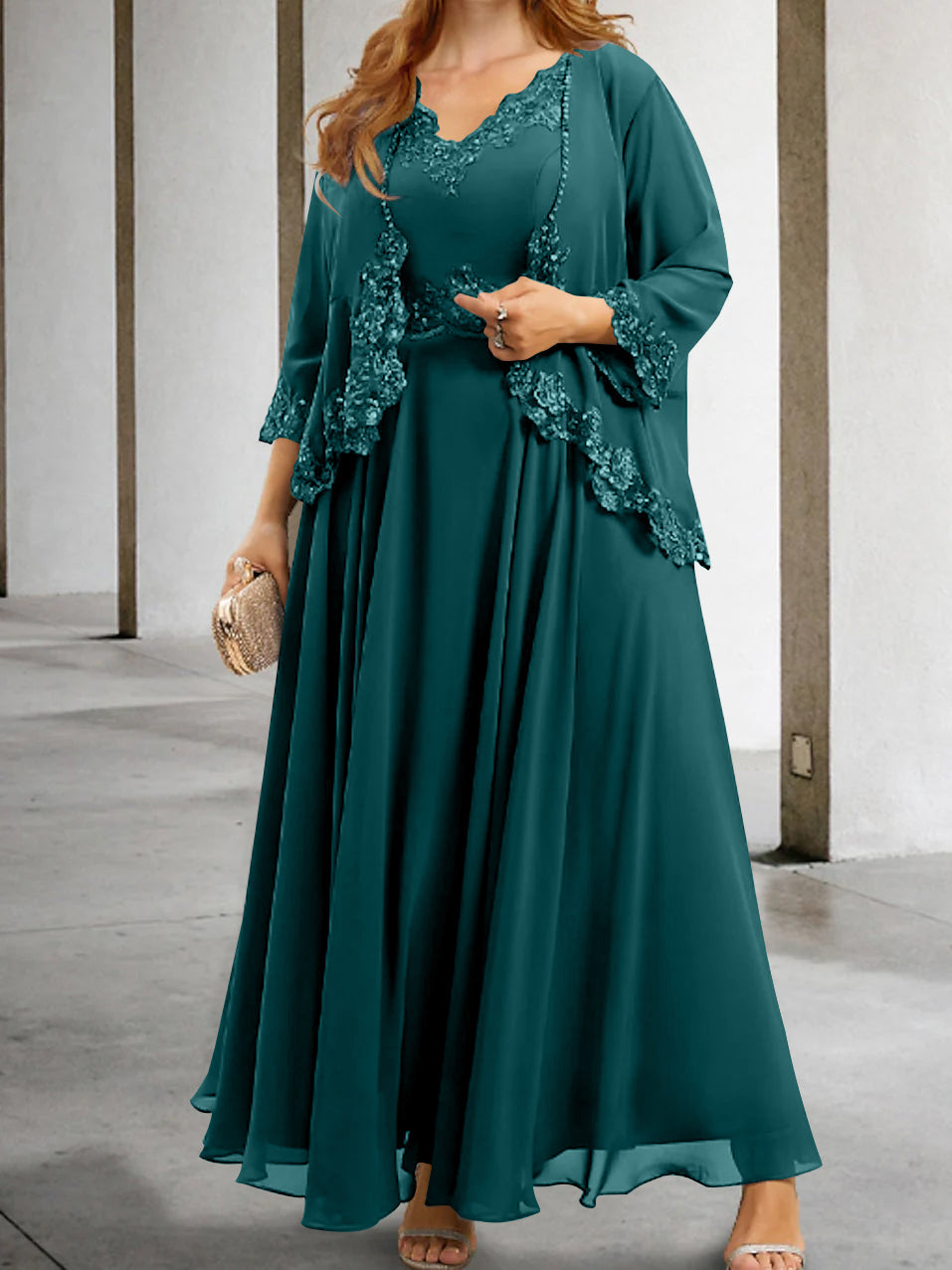 Mother of the Bride A Line Dresses Featuring Applique & Sequins