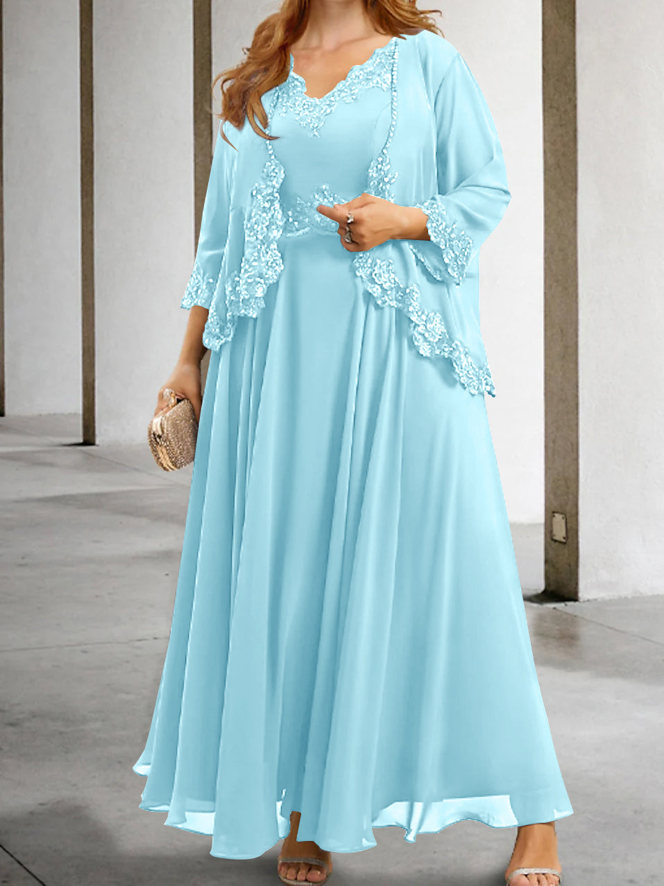 Mother of the Bride A Line Dresses Featuring Applique & Sequins