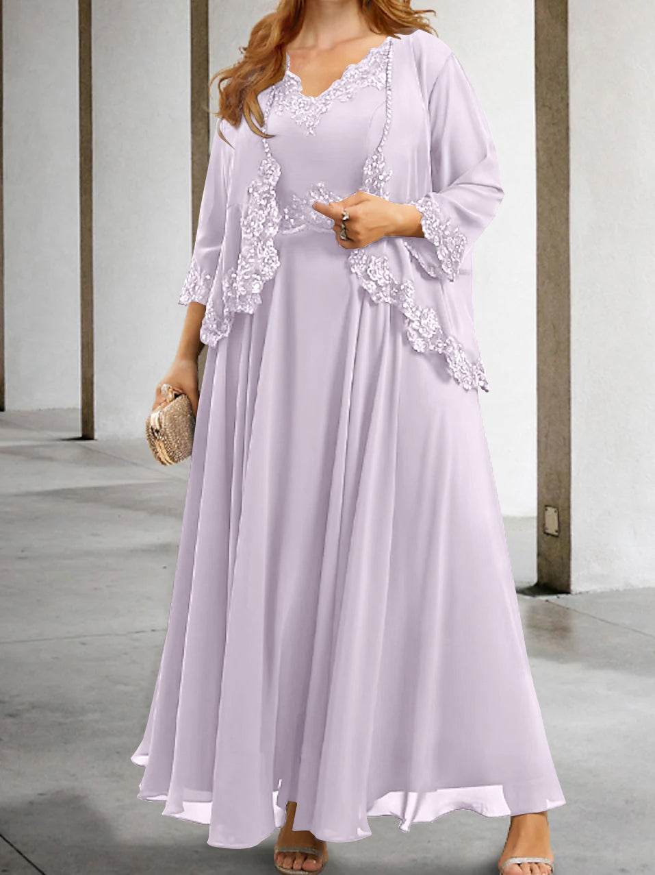 Mother of the Bride A Line Dresses Featuring Applique & Sequins