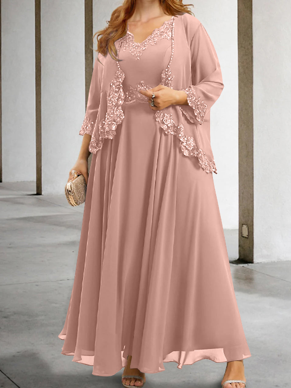 Mother of the Bride A Line Dresses Featuring Applique & Sequins