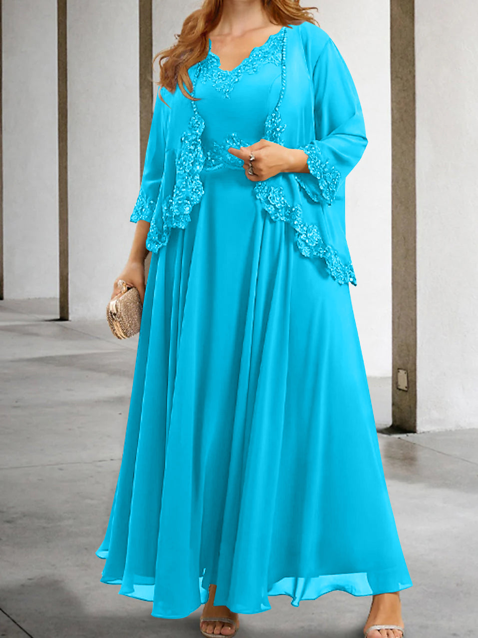 Mother of the Bride A Line Dresses Featuring Applique & Sequins