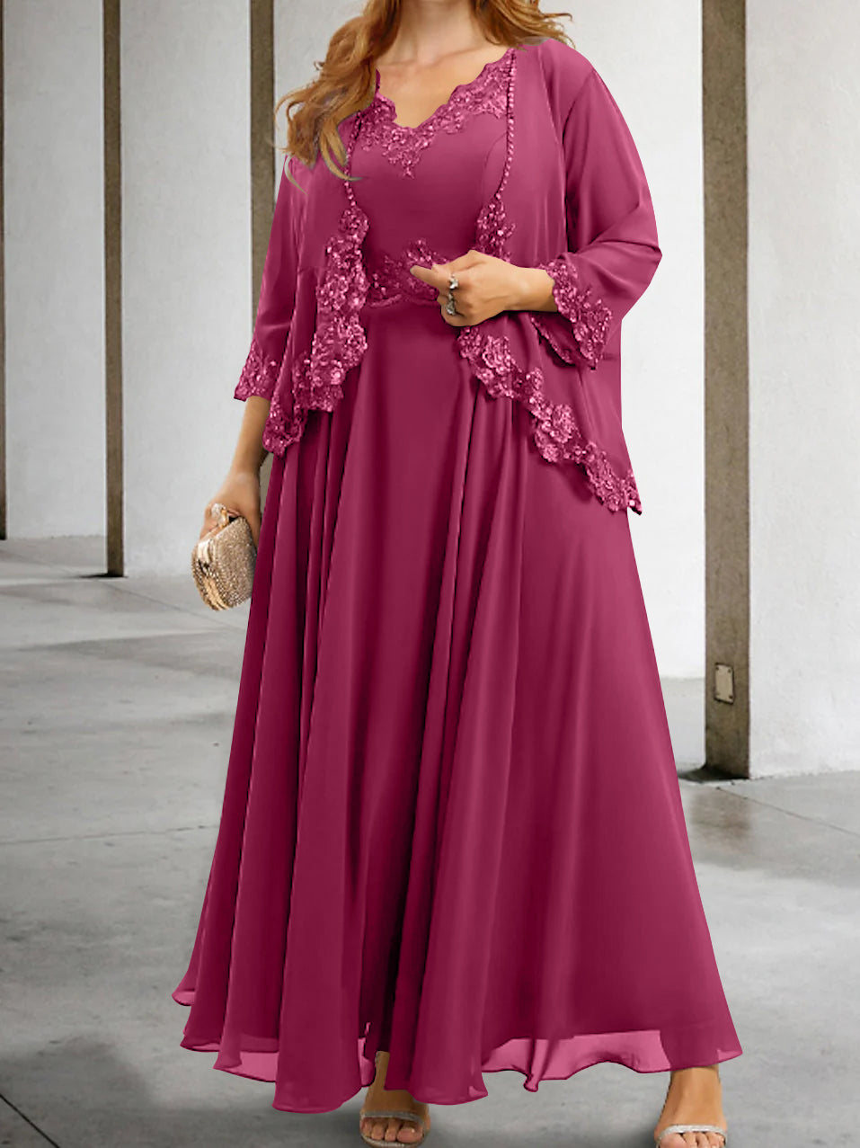 Mother of the Bride A Line Dresses Featuring Applique & Sequins