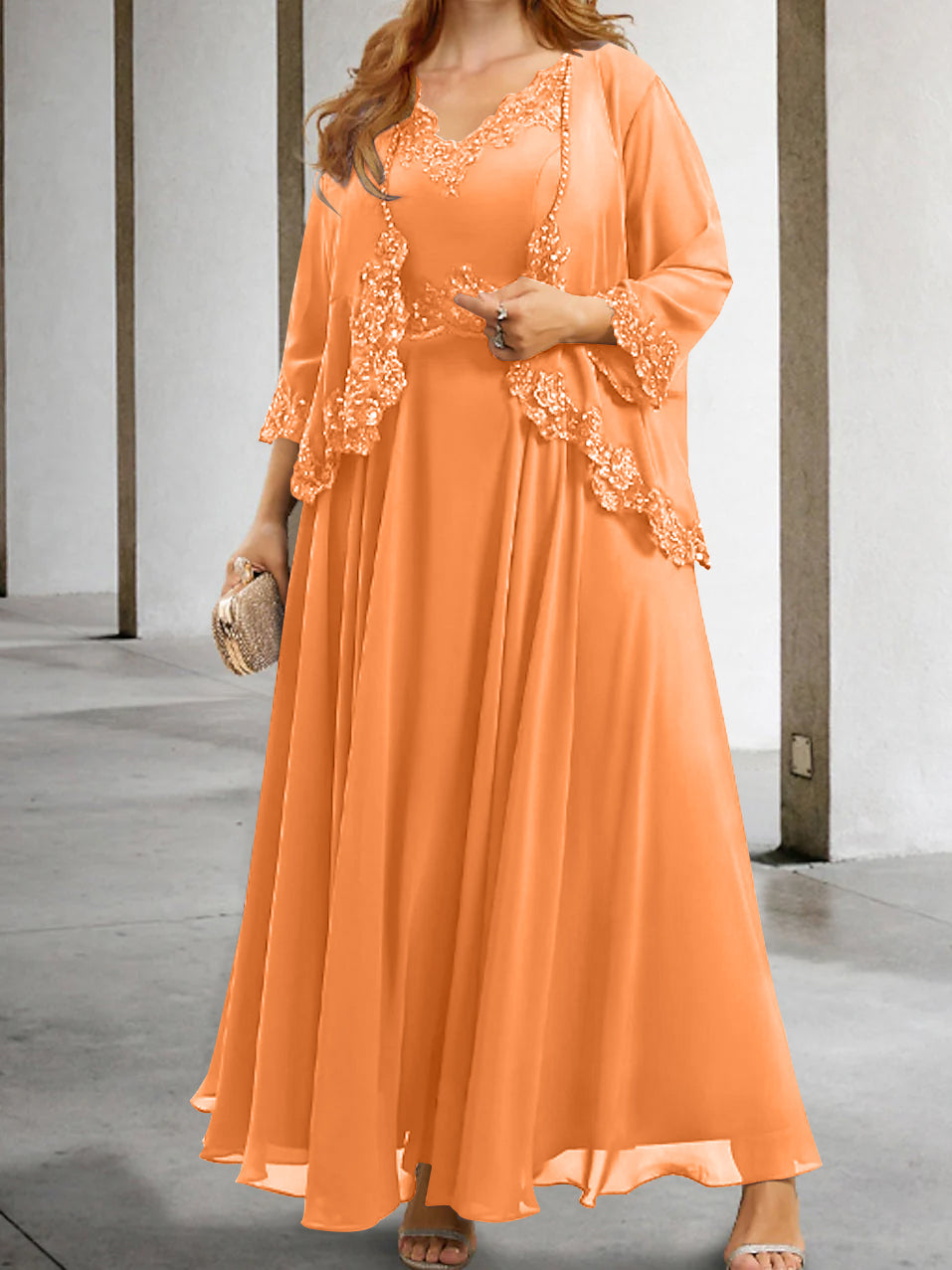 Mother of the Bride A Line Dresses Featuring Applique & Sequins