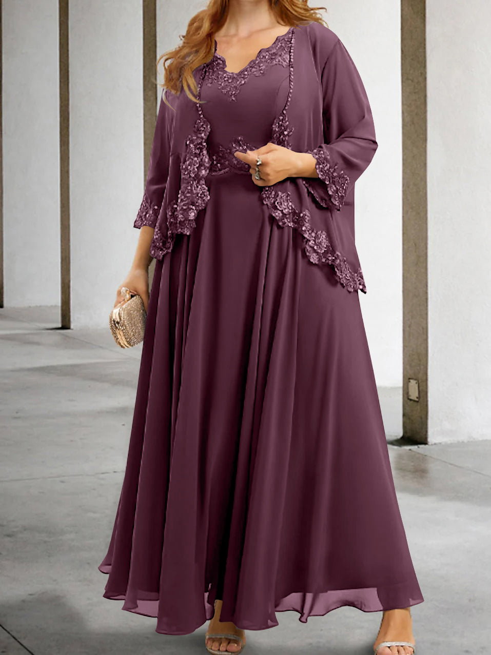Mother of the Bride A Line Dresses Featuring Applique & Sequins