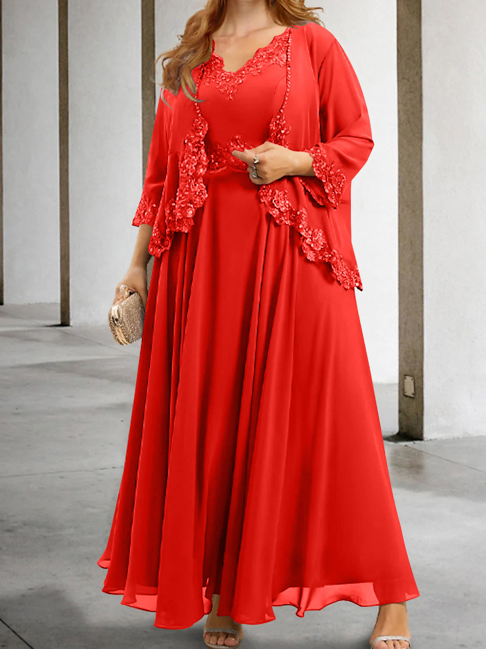 Mother of the Bride A Line Dresses Featuring Applique & Sequins