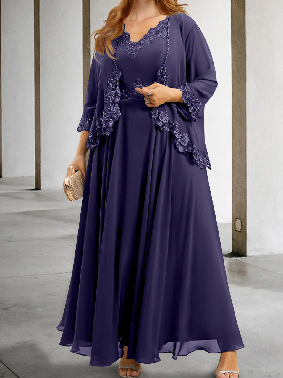 Mother of the Bride A Line Dresses Featuring Applique & Sequins