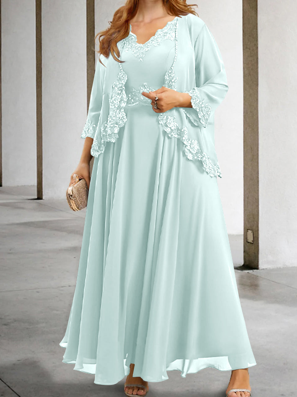 Mother of the Bride A Line Dresses Featuring Applique & Sequins