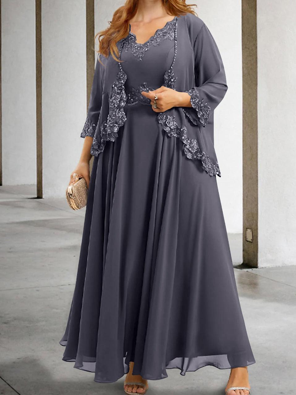 Mother of the Bride A Line Dresses Featuring Applique & Sequins