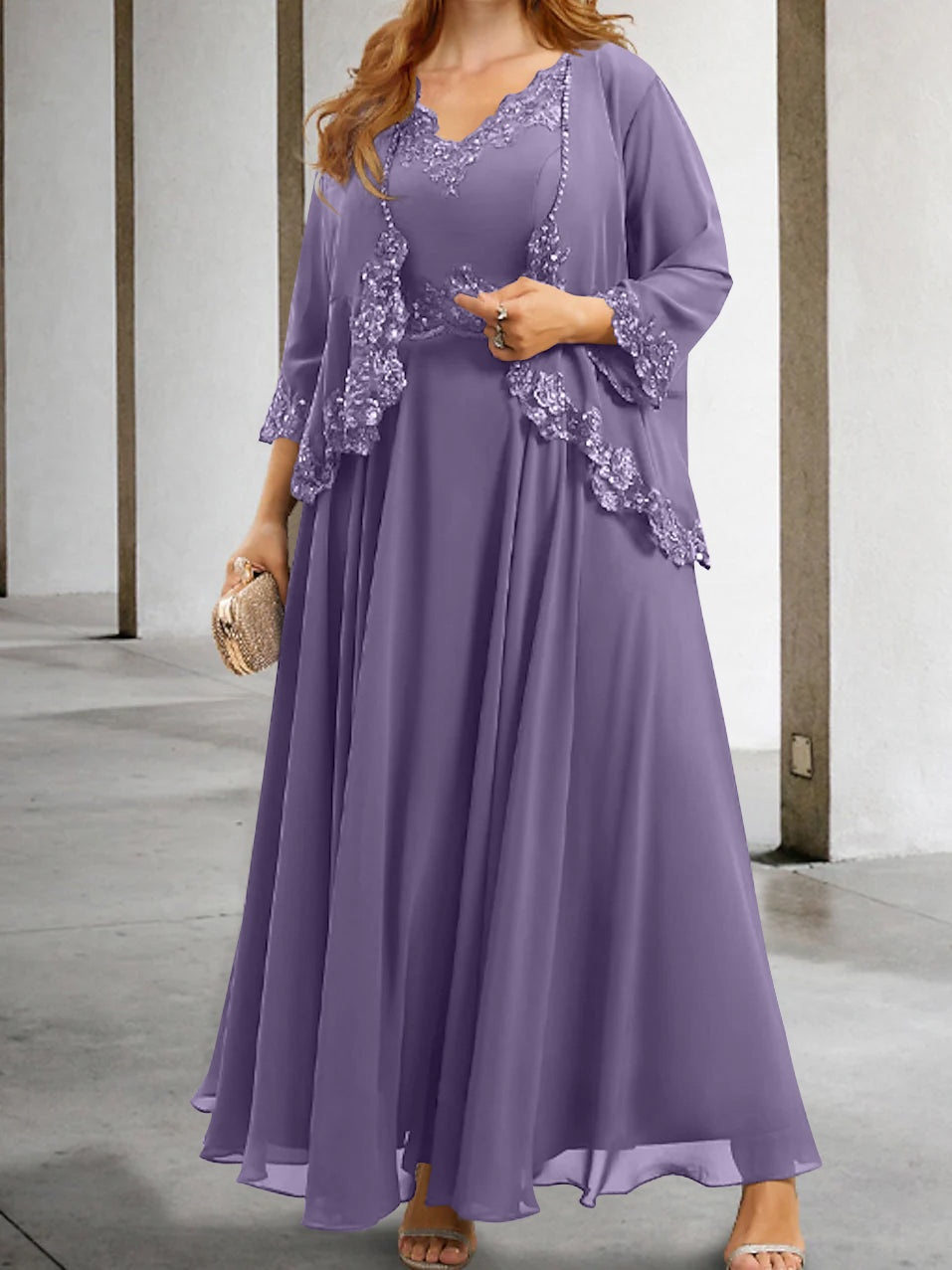 Mother of the Bride A Line Dresses Featuring Applique & Sequins