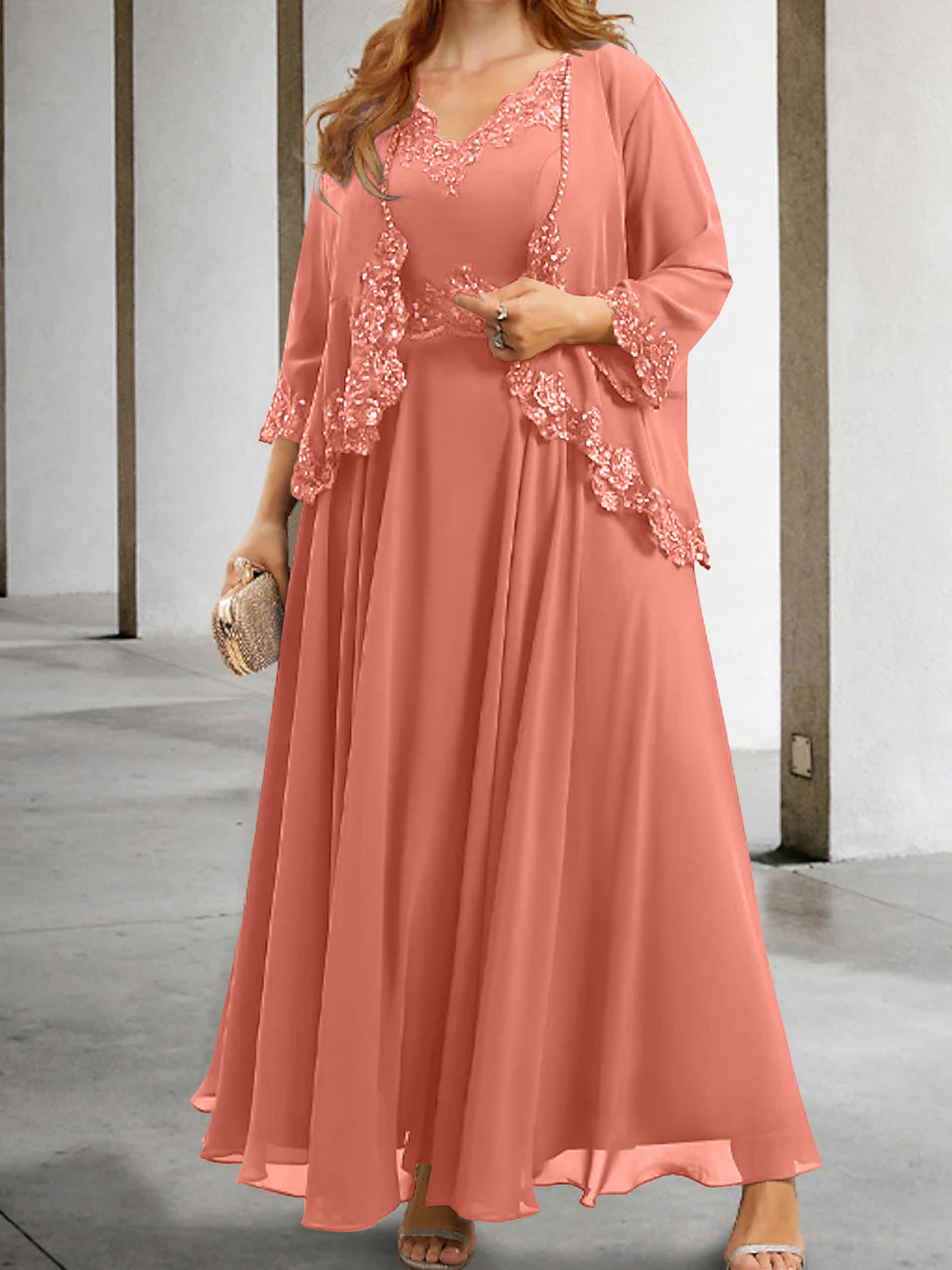 Mother of the Bride A Line Dresses Featuring Applique & Sequins