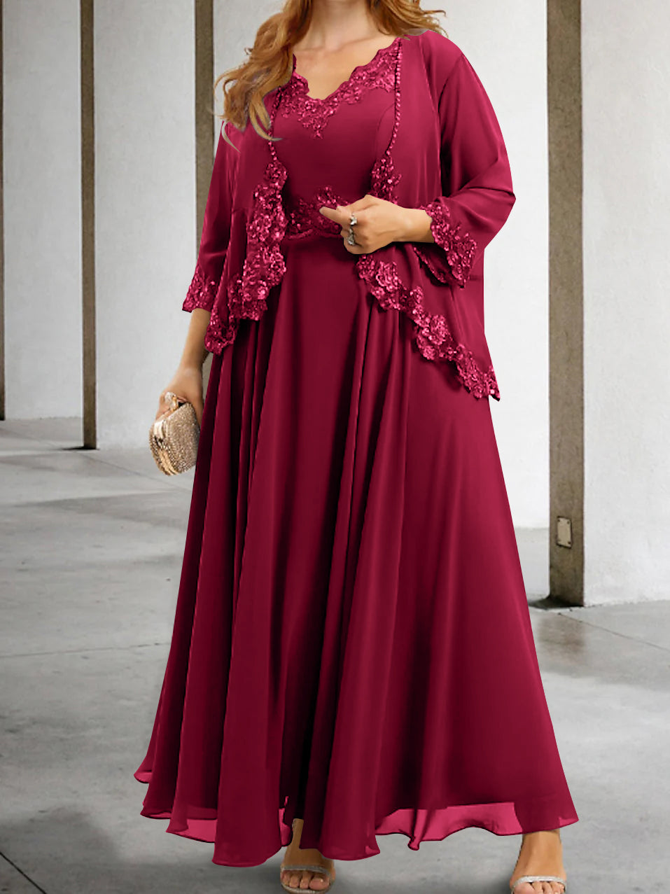 Mother of the Bride A Line Dresses Featuring Applique & Sequins