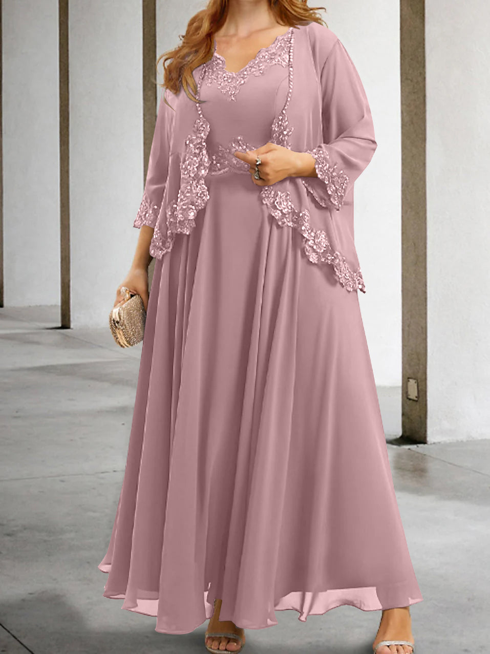 Mother of the Bride A Line Dresses Featuring Applique & Sequins