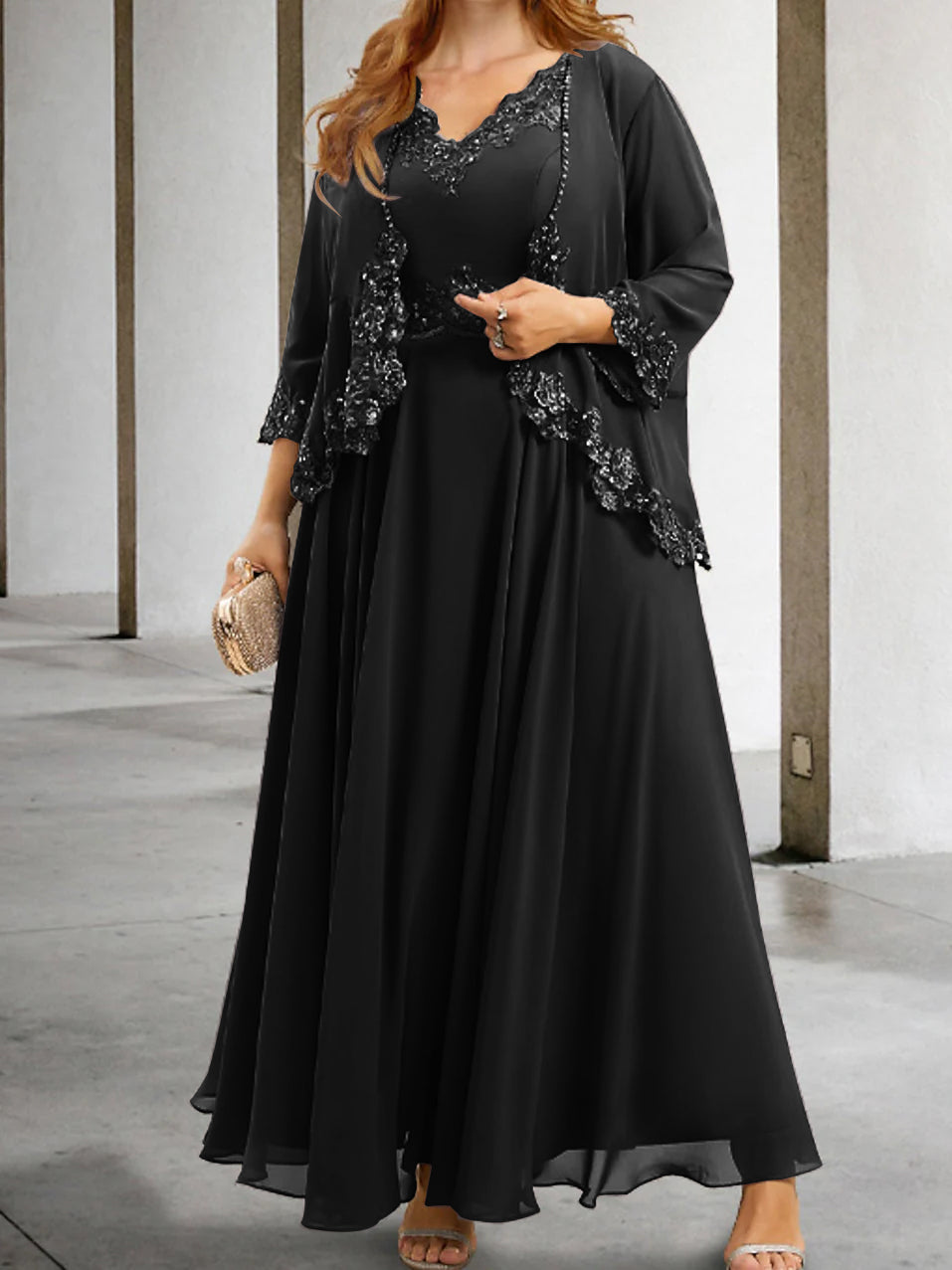 Mother of the Bride A Line Dresses Featuring Applique & Sequins