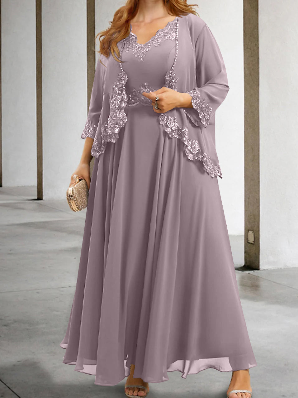 Mother of the Bride A Line Dresses Featuring Applique & Sequins