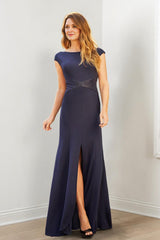 Mother of the Bride Column Sheath Dresses Featuring Split Sides and Sequins