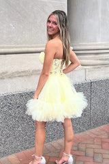 Navy Homecoming Dress Beaded A Line Short Prom Dress with Appliques