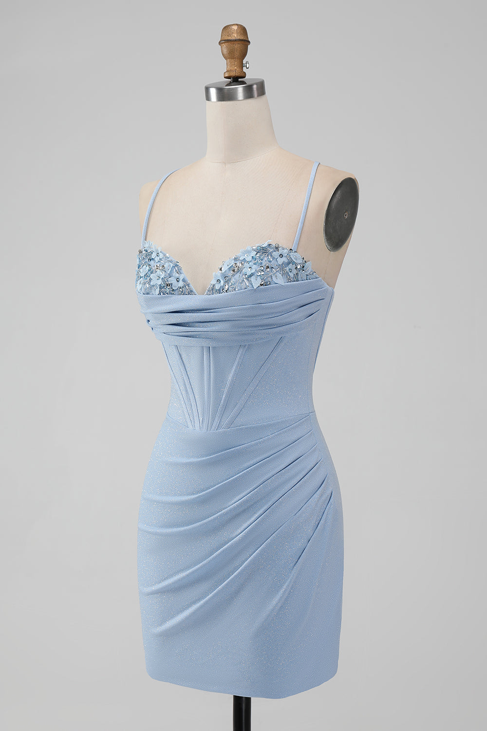 Navy Homecoming Dress Beaded Corset Tight Short Cocktail Dresses
