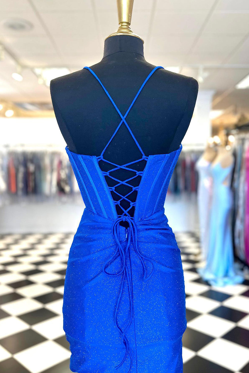 Navy Homecoming Dress Beaded Corset Tight Short Cocktail Dresses