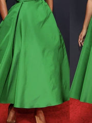 Off Shoulder Sleeveless A Line Ruched Ankle Length Dress for the Mother of the Bride