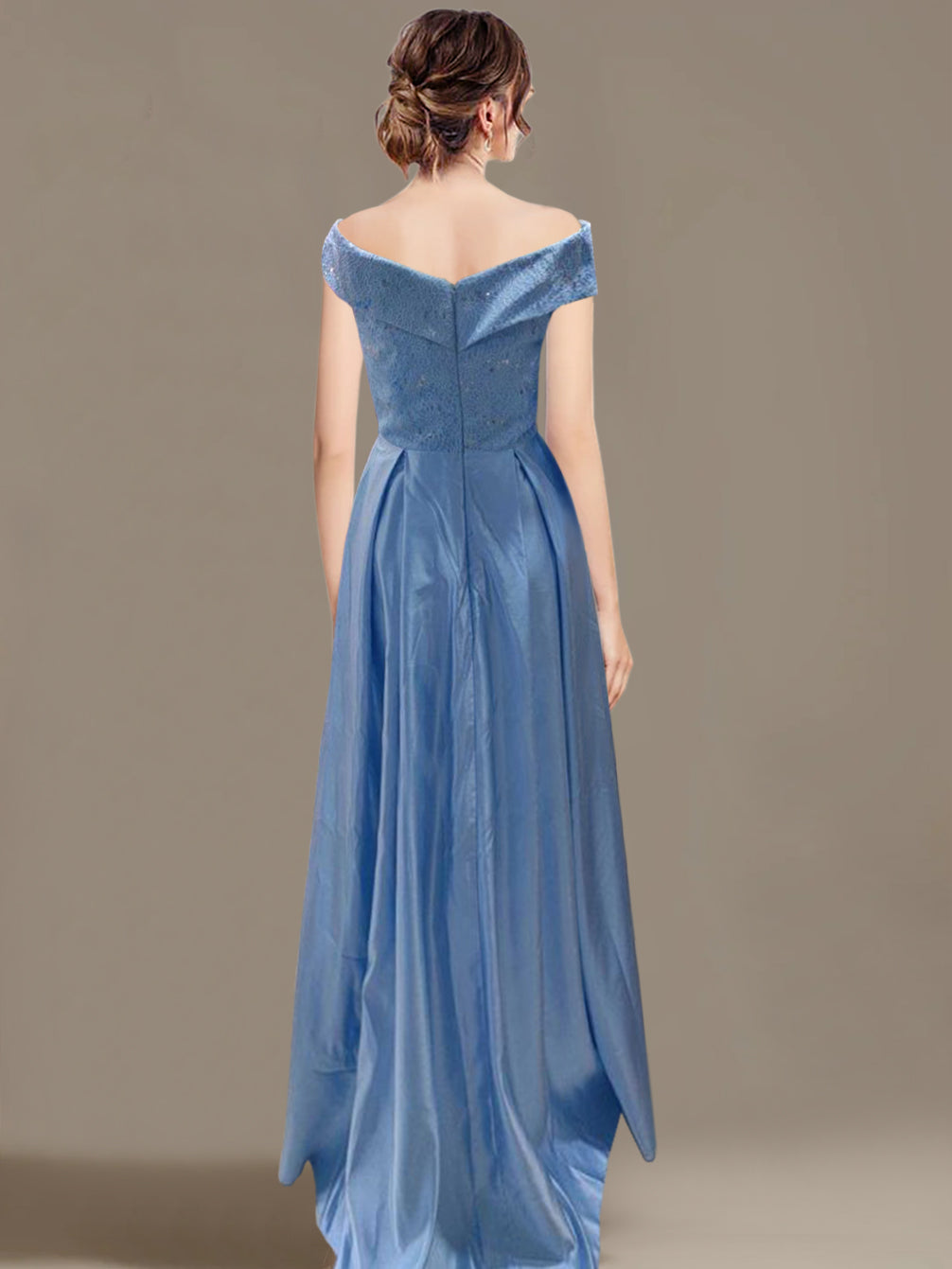 Off the Shoulder Asymmetrical A Line Mother of the Bride Dresses with Ruffles