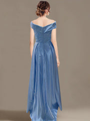 Off the Shoulder Asymmetrical A Line Mother of the Bride Dresses with Ruffles