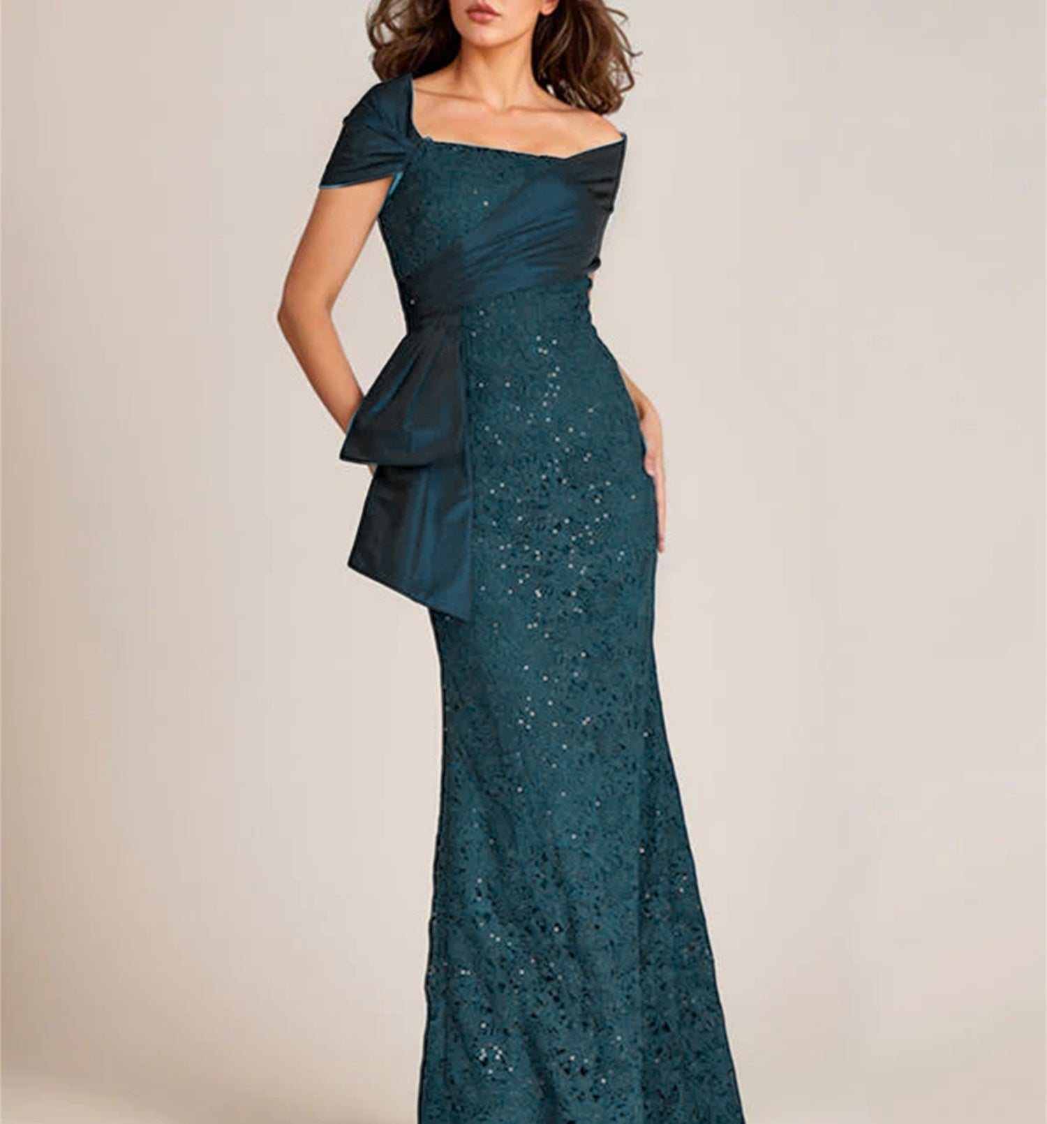 Off the Shoulder Lace Trumpet Mermaid Mother of the Bride Dresses Featuring Applique & Beading