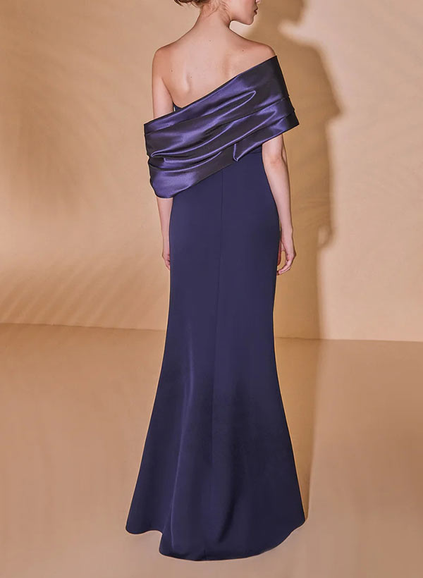 Off the Shoulder Ruched Sheath Column Dresses for the Mother of the Bride