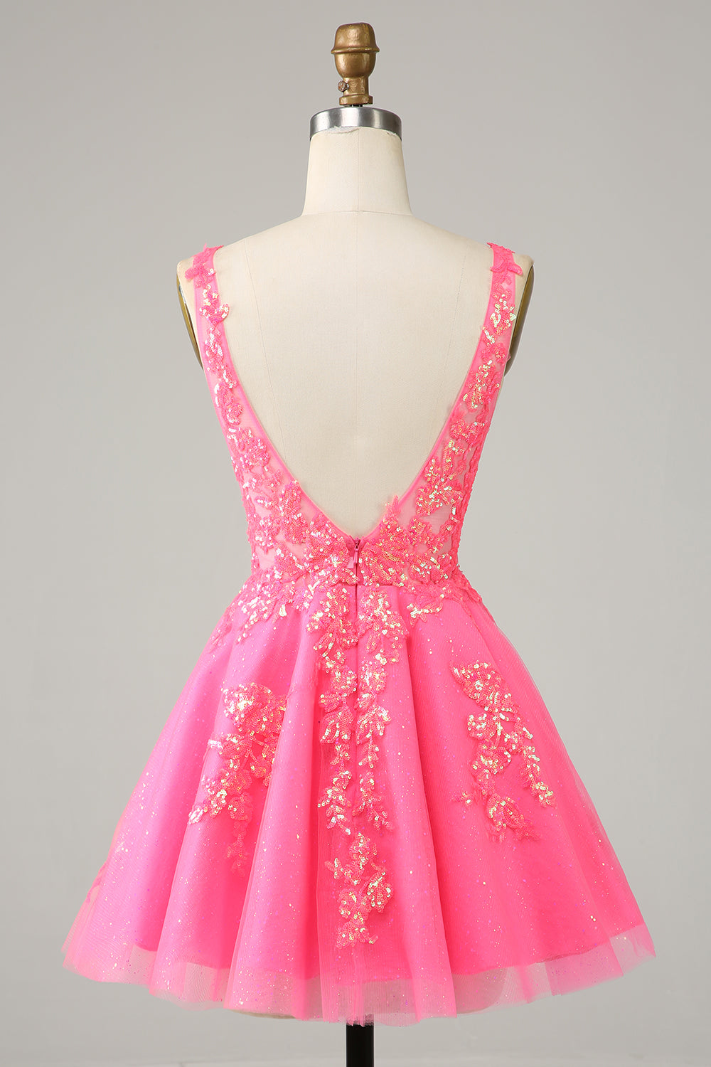 Orange Homecoming Dress A-Line Spaghetti Straps Short Cocktail Dresses with Sequin
